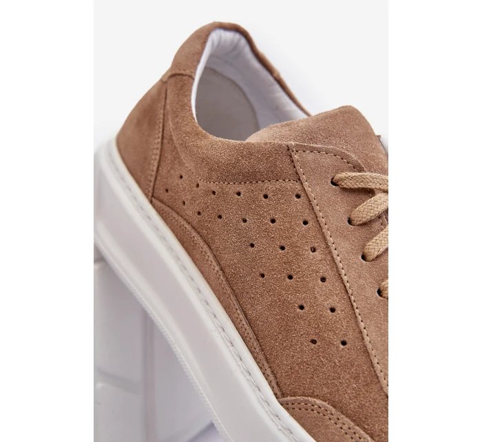 Pánské semišové sportovní boty model 21641511 béžové - Zazoo Pánské semišové sportovní boty model 21641511 béžové - Zazoo