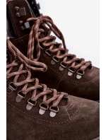 Semišové Zateplené Boty Trapery Pánské Big Star model 21669658 Hnědé - Big Star Shoes Semišové Zateplené Boty Trapery Pánské Big Star model 21669658 Hnědé - Big Star Shoes