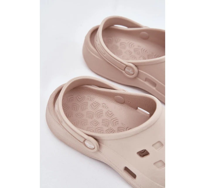 Dámské Pěnové Pantofle Béžové model 21698082 - Boto Dámské Pěnové Pantofle Béžové model 21698082 - Boto