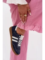 model 22026489 Semišové Nízké Dámské Tenisky Tmavě Modré - Zazoo