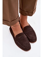 Mokasiny z Semiše Čokoládové model 22100814 - VINCEZA Mokasiny z Semiše Čokoládové model 22100814 - VINCEZA