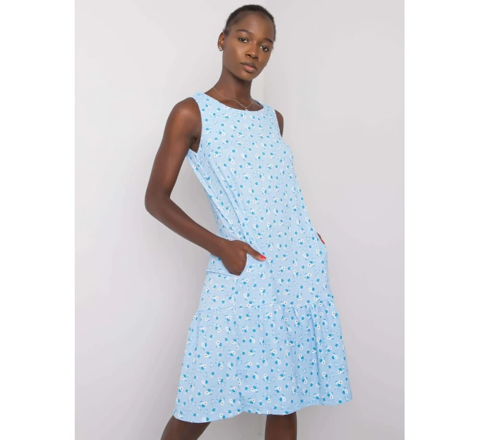 Šaty RO SK model 20595514 světle modré - FPrice Šaty RO SK model 20595514 světle modré - FPrice