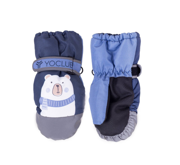 Yoclub Dětské zimní lyžařské rukavice REN-0289C-A110 Vícebarevné