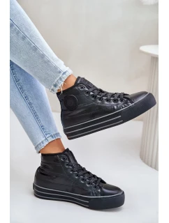 Zateplené Dámské Tenisky Na Platformě Černé