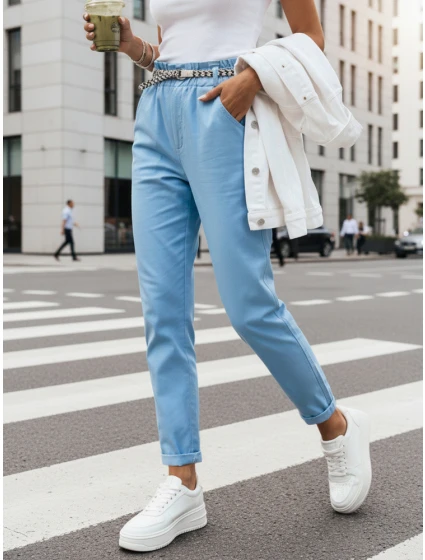 Dámské látkové kalhoty blue Dstreet model 21975635 - FashionStreet