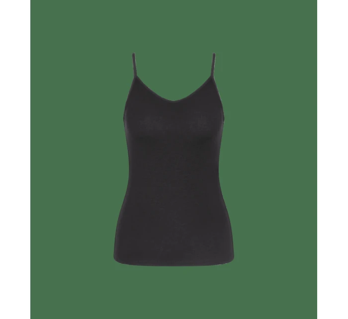 Beauty Layers Spaghetti Top Wool - BLACK - TRIUMPH BLACK - TRIUMPH