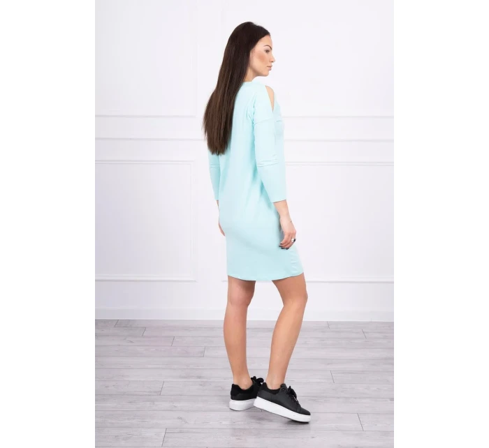 Šaty s mátovým potiskem Honey girl