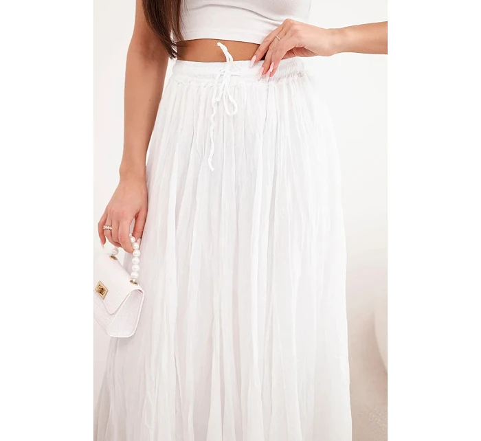 Dámská maxi bavlněná sukně s gumičkou v pase camelová Dámská maxi bavlněná sukně s gumičkou v pase camelová