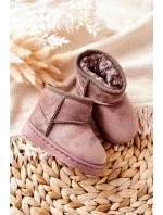 Dětské Teplé Sněhule Semišové Tmavě béžové Gooby Dětské Teplé Sněhule Semišové Tmavě béžové Gooby