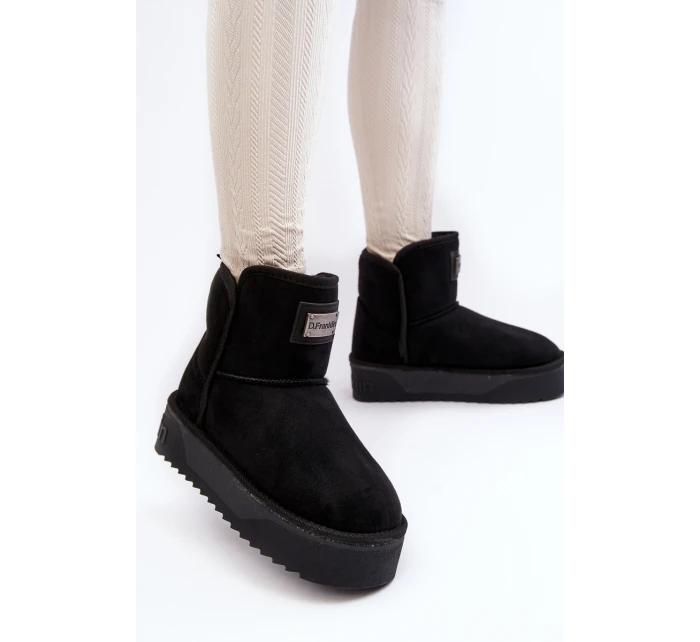 Vegan Voděodolné Sněžnice Na Platformě DFranklin DFSH371004 Černé