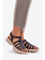 Kožené dámské sandály Zazoo model 21682172 černé - Boto Kožené dámské sandály Zazoo model 21682172 černé - Boto