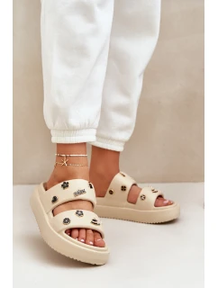 Dámské Pěnové Pantofle S Dekoracemi Béžové Ravanala