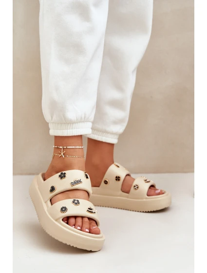 Dámské Pěnové Pantofle S Dekoracemi Béžové Ravanala Dámské Pěnové Pantofle S Dekoracemi Béžové Ravanala