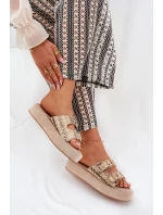 Dámské Sandały Na Platformě S Přezkami A Khaki model 21688844 - Boto