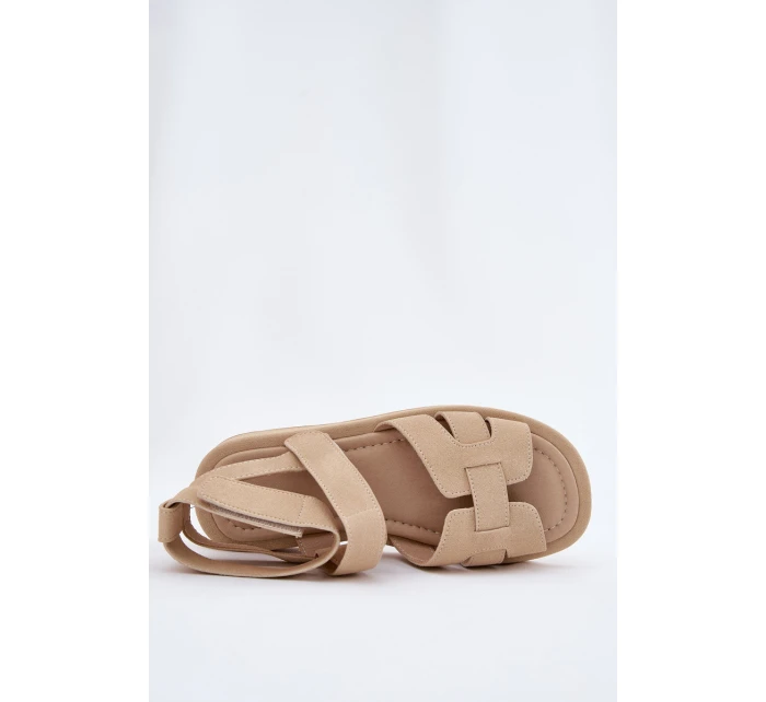 Dámské sandály se zipy béžové model 21698837 - Boto Dámské sandály se zipy béžové model 21698837 - Boto