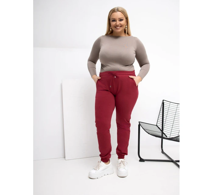 RV DR 6301.88 tepláky bordó