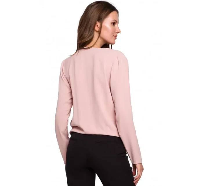 K037 Zavinovací halenka - pudrová