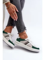 Dámské kožené tenisky D&A zeleno-bílé Dámské kožené tenisky D&A zeleno-bílé