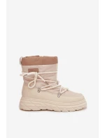 Dámské sněhule na zip Lee Cooper – béžové