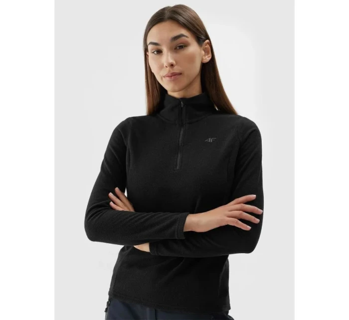 Dámská fleecová mikina W 4FAW23UFLEF031 20S černá - 4F