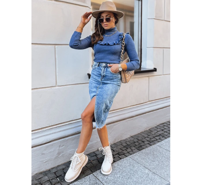 Dámský svetr NOAH modrý FashionStreet MY1403 Dámský svetr NOAH modrý FashionStreet MY1403