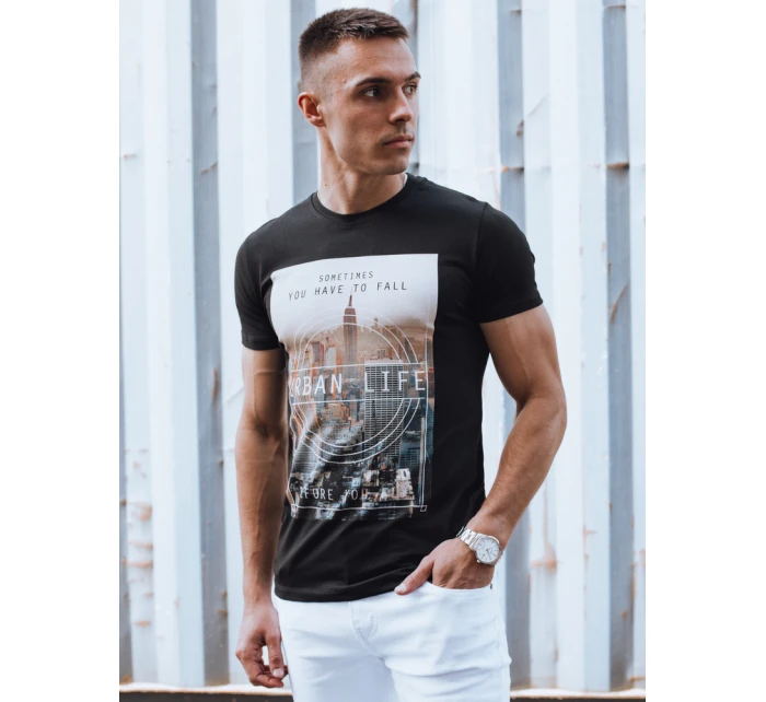 Pánské černé tričko Dstreet model 21975919 - FashionStreet