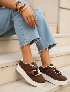 Dámské tenisky na platformě hnědé FashionStreet ZY1415