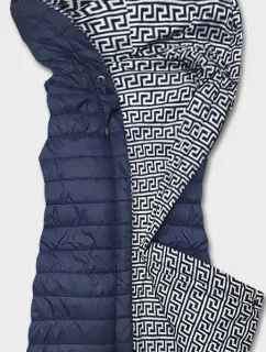 Tmavě modrá oboustranná vesta s kapucí model 18141007 - J.STYLE