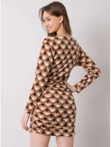 Šaty DHJ SK 12695.26P světle hnědá