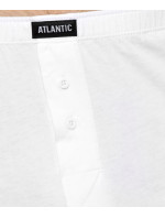 Pánské klasické boxerky s knoflíčky ATLANTIC 2PACK - bílé