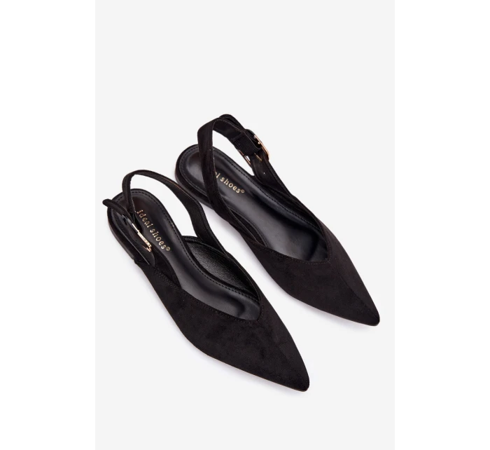 Dámské baleríny s přezkou Tanelia – černé Dámské baleríny s přezkou Tanelia – černé