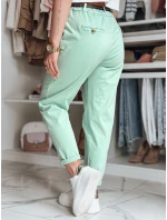 Dámské kalhoty chinos s páskem mint model 21986492 - Dstreet Dámské kalhoty chinos s páskem mint model 21986492 - Dstreet