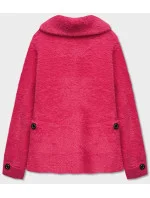 Krátký růžový přehoz přes oblečení typu alpaka na knoflíky model 18035550 - MADE IN ITALY