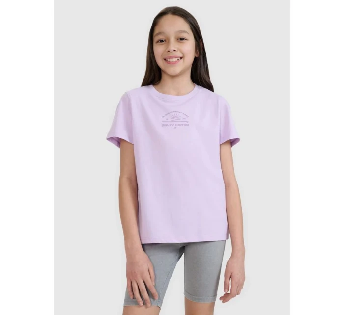 Dívčí tričko s potiskem 4F 4FJWSS25TTSHF1871-52S Dívčí tričko s potiskem 4F 4FJWSS25TTSHF1871-52S