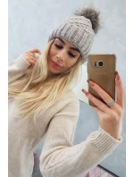 Čepice K169 světle béžová