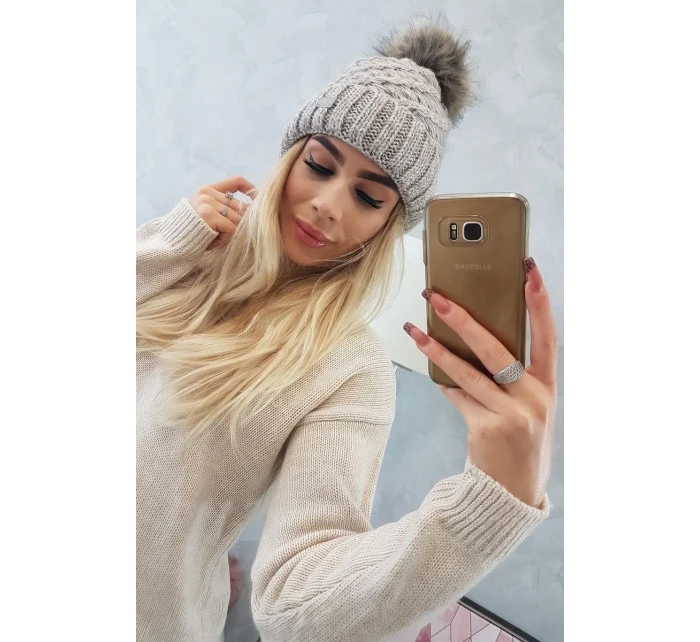 Čepice K169 světle béžová