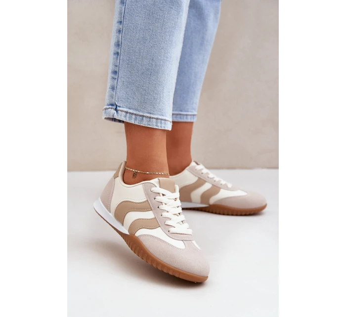 Klasické Dámské Tenisky Z Eko Kůže Béžové Maretina Klasické Dámské Tenisky Z Eko Kůže Béžové Maretina