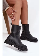 Dámské kotníkové boty na platformě a nízkém podpatku černé model 21707368 - Boto Dámské kotníkové boty na platformě a nízkém podpatku černé model 21707368 - Boto