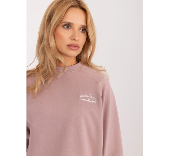 Mikina D10088BC02656A tmavě růžová Mikina D10088BC02656A tmavě růžová