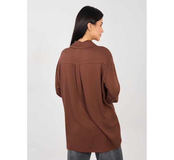 Košile LK KS 510197.12P hnědá