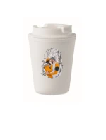 Personalizovaný cestovní termohrnek s květinový ohraničením 