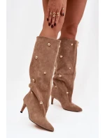 Kozačky na podpatku model 221149 Step in style Kozačky na podpatku model 221149 Step in style