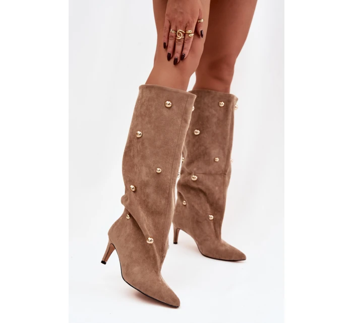 Kozačky na podpatku model 221149 Step in style Kozačky na podpatku model 221149 Step in style