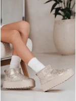 Dámské semišové béžové sněhule FashionStreet ZY1293