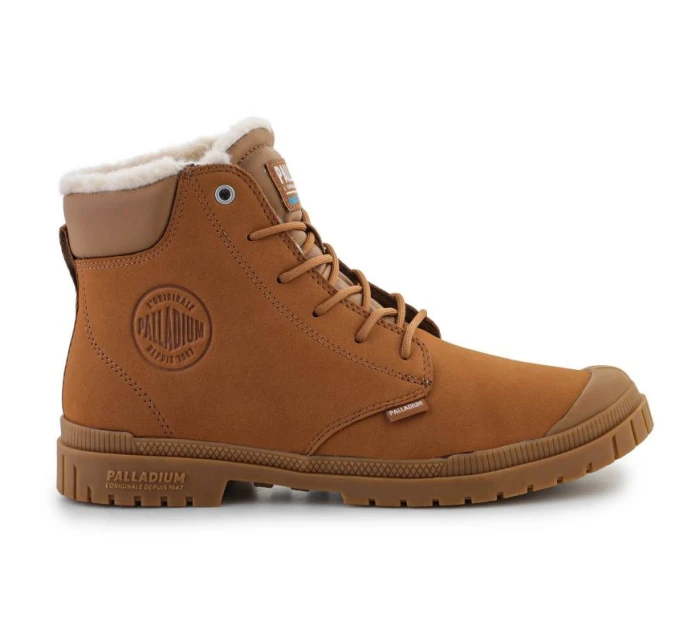 Boty Palladium sp20 Cuff Leather Waterproof WL M 79067-257-M Mahogany