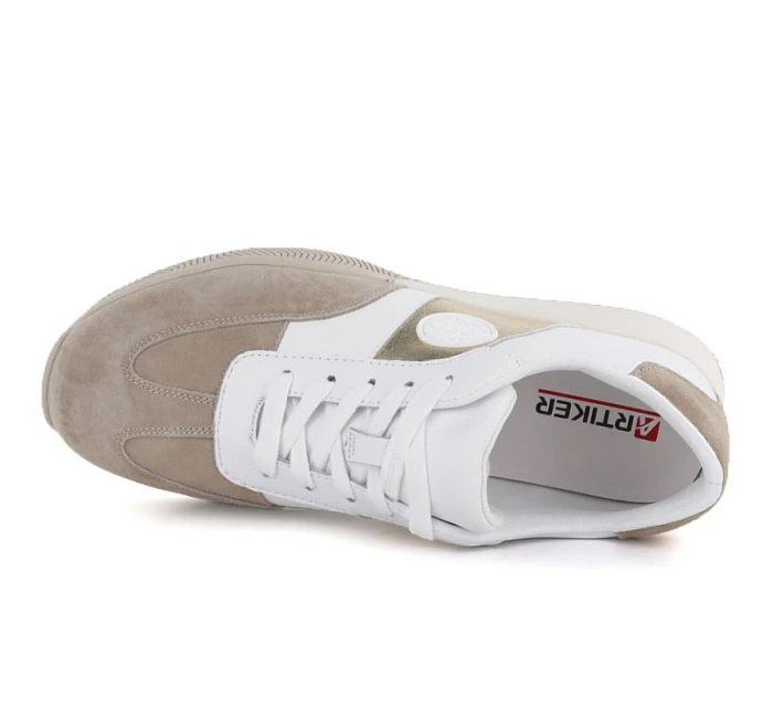 Dámské kožené polobotky bílo-béžové Artiker 58C1113 Dámské kožené polobotky bílo-béžové Artiker 58C1113