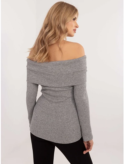 Sweter DHJ SW model 20608997 szary - FPrice Sweter DHJ SW model 20608997 szary - FPrice