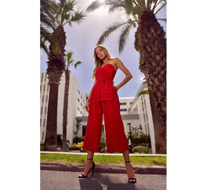 model 18003373 Kombinéza bez ramínek červená - Moe model 18003373 Kombinéza bez ramínek červená - Moe