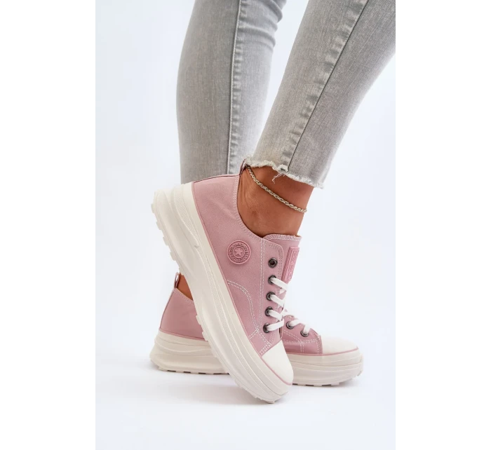 Dámské tenisky na masivní podrážce Big Star Pink Dámské tenisky na masivní podrážce Big Star Pink