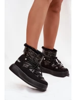 Dámské sněhule na platformě Lee Cooper – černé Dámské sněhule na platformě Lee Cooper – černé